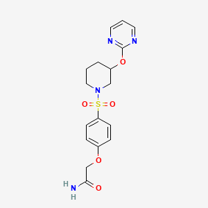 2-(4-((3-(Pyrimidin-2-yloxy)piperidin-1-yl)sulfonyl)phenoxy)acetamide