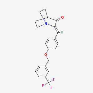 molecular formula C22H20F3NO2 B2752070 (2Z)-2-[(4-{[3-(trifluoromethyl)phenyl]methoxy}phenyl)methylidene]-1-azabicyclo[2.2.2]octan-3-one CAS No. 865659-36-5