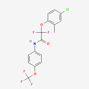 2-(4-chloro-2-methylphenoxy)-2,2-difluoro-N-[4-(trifluoromethoxy)phenyl]acetamide