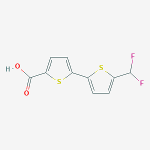 molecular formula C10H6F2O2S2 B2752091 5-[5-(Difluoromethyl)thiophen-2-yl]thiophene-2-carboxylic acid CAS No. 2248363-37-1