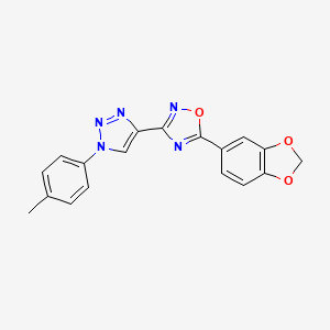 5-(1,3-benzodioxol-5-yl)-3-[1-(4-methylphenyl)-1H-1,2,3-triazol-4-yl]-1,2,4-oxadiazole