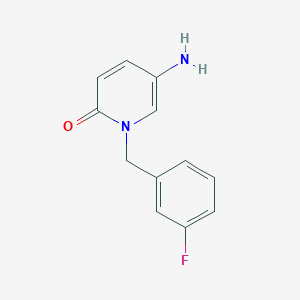molecular formula C12H11FN2O B2752108 5-amino-1-(3-fluorobenzyl)pyridin-2(1H)-one CAS No. 1016765-44-8