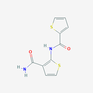 molecular formula C10H8N2O2S2 B2752117 2-(Thiophene-2-carbonylamino)thiophene-3-carboxamide CAS No. 56843-75-5