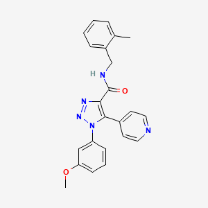 molecular formula C23H21N5O2 B2752137 1-(3-methoxyphenyl)-N-(2-methylbenzyl)-5-(pyridin-4-yl)-1H-1,2,3-triazole-4-carboxamide CAS No. 1326833-73-1
