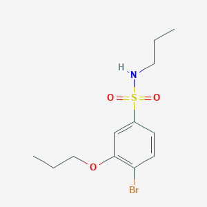 molecular formula C12H18BrNO3S B275214 4-bromo-3-propoxy-N-propylbenzene-1-sulfonamide 