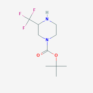 molecular formula C10H17F3N2O2 B2752148 叔丁基-3-(三氟甲基)哌嗪-1-甲酸酯 CAS No. 886779-69-7