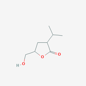 molecular formula C8H14O3 B2752155 5-(hydroxymethyl)-3-isopropyldihydro-2(3H)-furanone CAS No. 61837-28-3