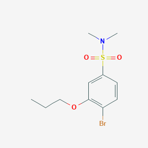 molecular formula C11H16BrNO3S B275216 4-bromo-N,N-dimethyl-3-propoxybenzene-1-sulfonamide 