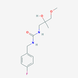 molecular formula C13H19FN2O3 B2752165 1-(4-氟苯甲基)-3-(2-羟基-3-甲氧基-2-甲基丙基)脲 CAS No. 1334369-02-6