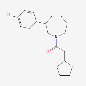 molecular formula C19H26ClNO B2752167 1-(3-(4-Chlorophenyl)azepan-1-yl)-2-cyclopentylethanone CAS No. 1797720-31-0