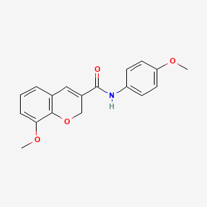 molecular formula C18H17NO4 B2752172 8-methoxy-N-(4-methoxyphenyl)-2H-chromene-3-carboxamide CAS No. 288861-42-7