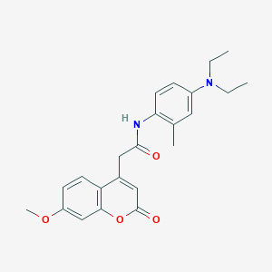 molecular formula C23H26N2O4 B2752174 N-(4-(diethylamino)-2-methylphenyl)-2-(7-methoxy-2-oxo-2H-chromen-4-yl)acetamide CAS No. 919837-55-1