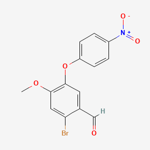 molecular formula C14H10BrNO5 B2752180 2-Bromo-4-methoxy-5-(4-nitrophenoxy)benzaldehyde CAS No. 851277-03-7