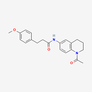 molecular formula C21H24N2O3 B2752183 N-(1-acetyl-3,4-dihydro-2H-quinolin-6-yl)-3-(4-methoxyphenyl)propanamide CAS No. 941996-70-9