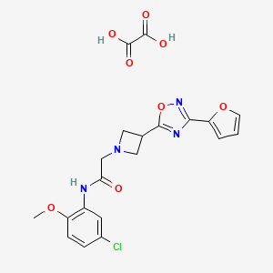 molecular formula C20H19ClN4O8 B2752187 N-(5-chloro-2-methoxyphenyl)-2-(3-(3-(furan-2-yl)-1,2,4-oxadiazol-5-yl)azetidin-1-yl)acetamide oxalate CAS No. 1428362-31-5
