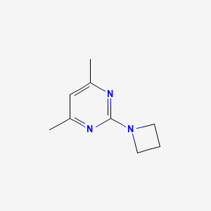 molecular formula C9H13N3 B2752189 2-(Azetidin-1-yl)-4,6-dimethylpyrimidine CAS No. 1090633-24-1