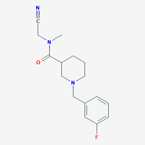 molecular formula C16H20FN3O B2752190 N-(cyanomethyl)-1-[(3-fluorophenyl)methyl]-N-methylpiperidine-3-carboxamide CAS No. 1311859-98-9
