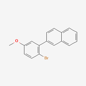 molecular formula C17H13BrO B2752196 2-(2-Bromo-5-methoxyphenyl)naphthalene CAS No. 1393793-79-7