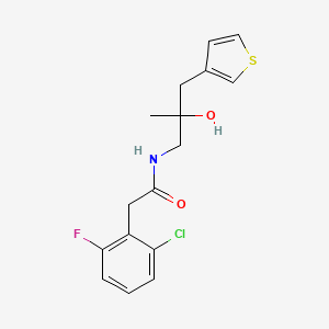 2-(2-chloro-6-fluorophenyl)-N-{2-hydroxy-2-[(thiophen-3-yl)methyl]propyl}acetamide