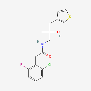 molecular formula C16H17ClFNO2S B2752201 2-(2-氯-6-氟苯基)-N-{2-羟基-2-[(噻吩-3-基)甲基]丙基}乙酰胺 CAS No. 2097894-87-4