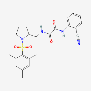 N1-(2-cyanophenyl)-N2-((1-(mesitylsulfonyl)pyrrolidin-2-yl)methyl)oxalamide