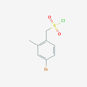 molecular formula C8H8BrClO2S B2752214 (4-溴-2-甲基苯基)甲磺酰氯 CAS No. 1541775-33-0