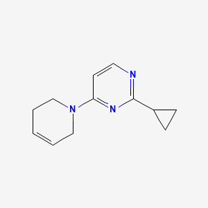 molecular formula C12H15N3 B2752238 2-Cyclopropyl-4-(3,6-dihydro-2H-pyridin-1-yl)pyrimidine CAS No. 2310013-76-2