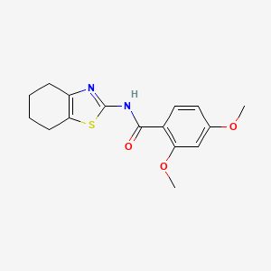 molecular formula C16H18N2O3S B2752241 2,4-dimethoxy-N-(4,5,6,7-tetrahydrobenzo[d]thiazol-2-yl)benzamide CAS No. 345990-57-0