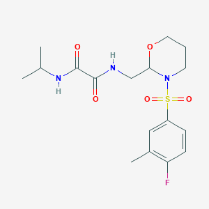 N1-((3-((4-fluoro-3-methylphenyl)sulfonyl)-1,3-oxazinan-2-yl)methyl)-N2-isopropyloxalamide