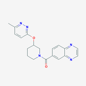 molecular formula C19H19N5O2 B2752253 (3-((6-甲基吡啶-3-基)氧基)哌啶-1-基)(喹喔啉-6-基)甲酮 CAS No. 2034439-65-9