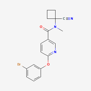 molecular formula C18H16BrN3O2 B2752256 6-(3-bromophenoxy)-N-(1-cyanocyclobutyl)-N-methylpyridine-3-carboxamide CAS No. 1259084-37-1
