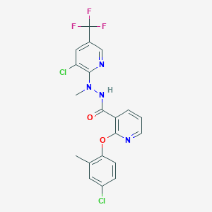 molecular formula C20H15Cl2F3N4O2 B2752269 2-(4-chloro-2-methylphenoxy)-N'-[3-chloro-5-(trifluoromethyl)pyridin-2-yl]-N'-methylpyridine-3-carbohydrazide CAS No. 1024419-12-2