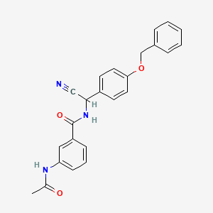 molecular formula C24H21N3O3 B2752277 N-{[4-(苄氧基)苯基](氰基)甲基}-3-乙酰氨基苯甲酰胺 CAS No. 1281139-14-7