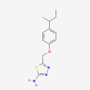 molecular formula C13H17N3OS B2752285 5-{[4-(Butan-2-yl)phenoxy]methyl}-1,3,4-thiadiazol-2-amine CAS No. 299443-41-7