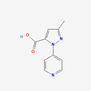 molecular formula C10H9N3O2 B2752286 3-甲基-1-(吡啶-4-基)-1H-吡唑-5-甲酸 CAS No. 1774898-54-2