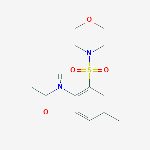molecular formula C13H18N2O4S B275229 N-(4-methyl-2-morpholin-4-ylsulfonylphenyl)acetamide 