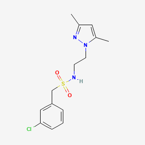 1-(3-chlorophenyl)-N-(2-(3,5-dimethyl-1H-pyrazol-1-yl)ethyl)methanesulfonamide