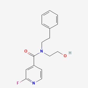 molecular formula C16H17FN2O2 B2752293 2-fluoro-N-(2-hydroxyethyl)-N-(2-phenylethyl)pyridine-4-carboxamide CAS No. 1356629-39-4