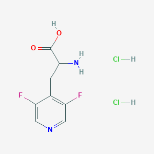molecular formula C8H10Cl2F2N2O2 B2752294 2-Amino-3-(3,5-difluoropyridin-4-yl)propanoic acid;dihydrochloride CAS No. 2253638-72-9