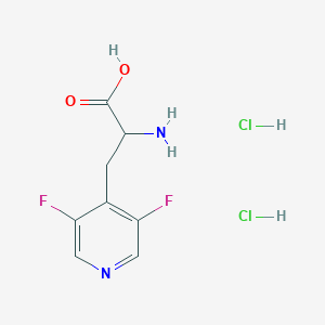 molecular formula C8H10Cl2F2N2O2 B2752294 2-氨基-3-(3,5-二氟吡啶-4-基)丙酸;二盐酸盐 CAS No. 2253638-72-9