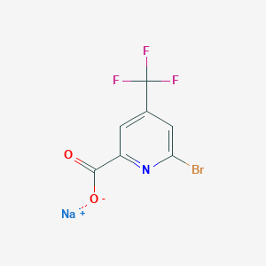 molecular formula C7H2BrF3NNaO2 B2752296 Sodium 6-bromo-4-(trifluoromethyl)pyridine-2-carboxylate CAS No. 1909305-16-3