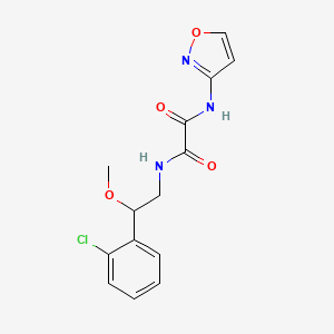 molecular formula C14H14ClN3O4 B2752299 N1-(2-(2-chlorophenyl)-2-methoxyethyl)-N2-(isoxazol-3-yl)oxalamide CAS No. 1798485-91-2