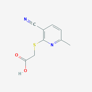 molecular formula C9H8N2O2S B2752305 [(3-Cyano-6-methylpyridin-2-yl)thio]acetic acid CAS No. 309279-80-9