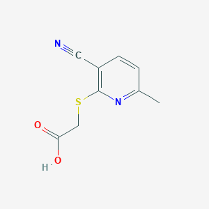 molecular formula C9H8N2O2S B2752305 [(3-氰基-6-甲基吡啶-2-基)硫基]乙酸 CAS No. 309279-80-9