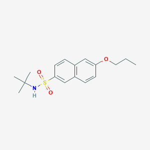 molecular formula C17H23NO3S B275231 N-tert-butyl-6-propoxynaphthalene-2-sulfonamide 