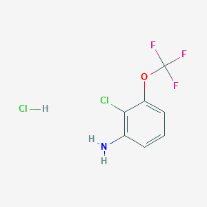 molecular formula C7H6Cl2F3NO B2752318 2-Chloro-3-(trifluoromethoxy)aniline;hydrochloride CAS No. 2413899-11-1