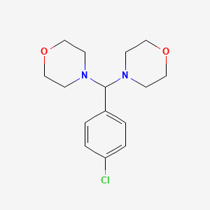 molecular formula C15H21ClN2O2 B2752319 4,4'-[(4-Chlorophenyl)methylene]dimorpholine CAS No. 16361-37-8