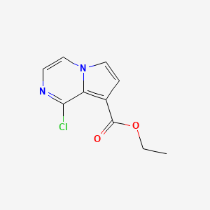 molecular formula C10H9ClN2O2 B2752322 Ethyl 1-chloropyrrolo[1,2-a]pyrazine-8-carboxylate CAS No. 1260764-04-2