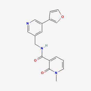 molecular formula C17H15N3O3 B2752323 N-((5-(呋喃-3-基)吡啶-3-基)甲基)-1-甲基-2-氧代-1,2-二氢嘧啶-3-羧酰胺 CAS No. 2034313-66-9