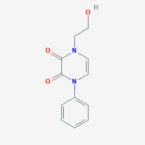 molecular formula C12H12N2O3 B2752326 1-(2-Hydroxyethyl)-4-phenylpyrazine-2,3-dione CAS No. 2380141-23-9